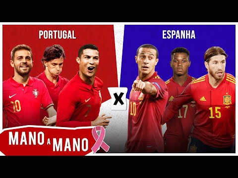 Portugal, de Cristiano Ronaldo, contra a evolução da Espanha