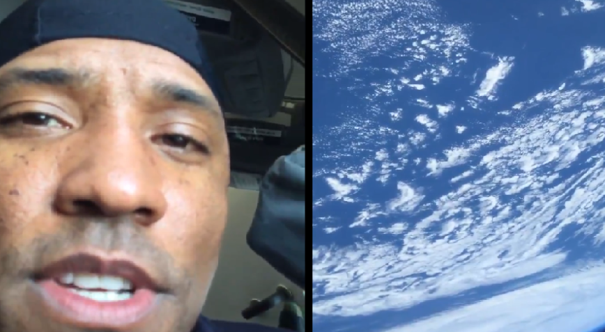 Primeiro negro a morar na estação espacial viraliza ao filmar a Terra