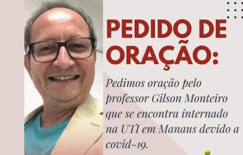 Amigos fazem corrente pela recuperação do professor Gilson Monteiro