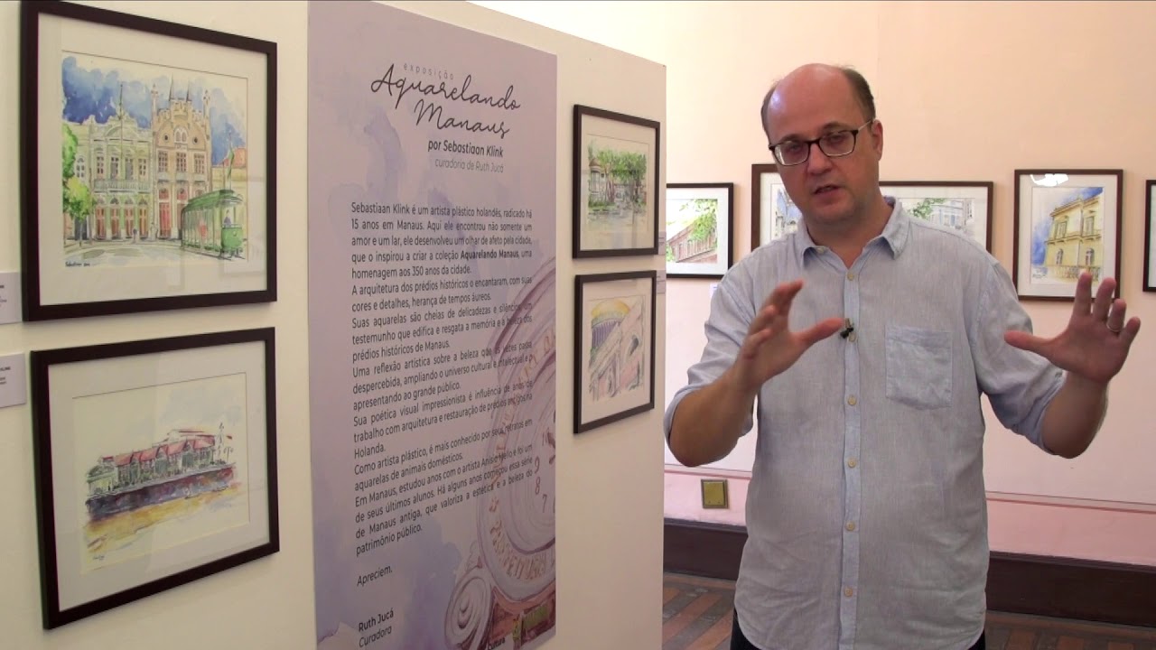 Exposição “Aquarelando Manaus”, de Sebastiaan Klink, abre temporada no espaço cultural da Faculdade Santa Teresa